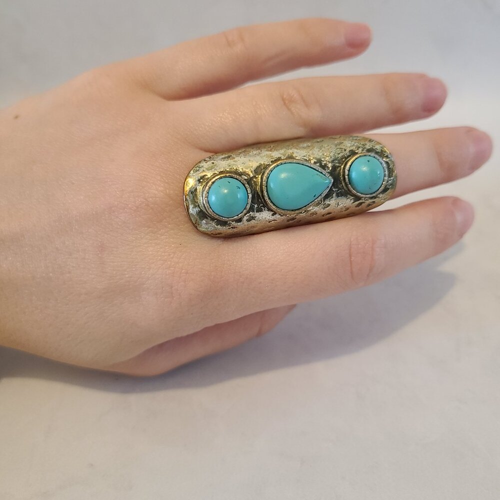 Turquoise Statement Ring - image 3